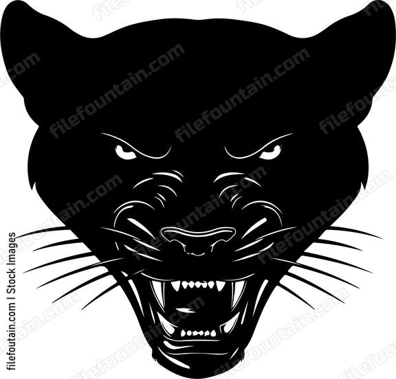 Panther Mascot Angry Head