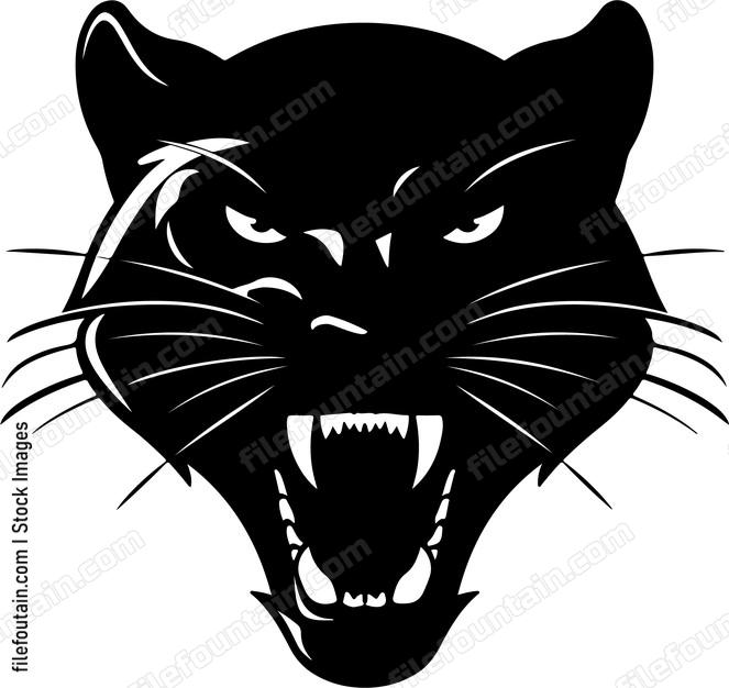 Panther Mascot Angry Head