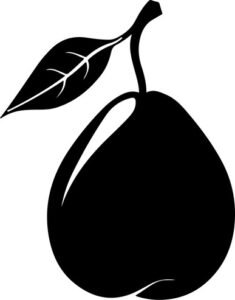 Pear fruit simple shape