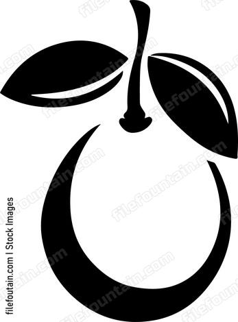 pear with leaves