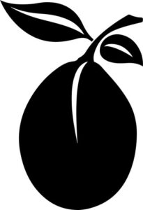 pear with two leaves