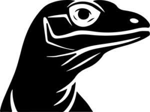 Peeking Komodo Dragon