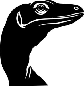 Peeking Komodo Dragon