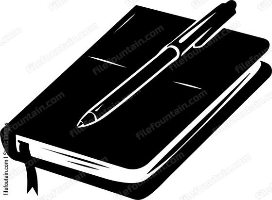 pen on top of notebook