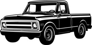 Pickup Truck Hood Up