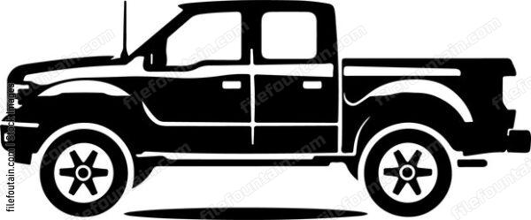 Pickup Truck Hood Up