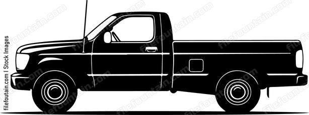 Pickup Truck Side View