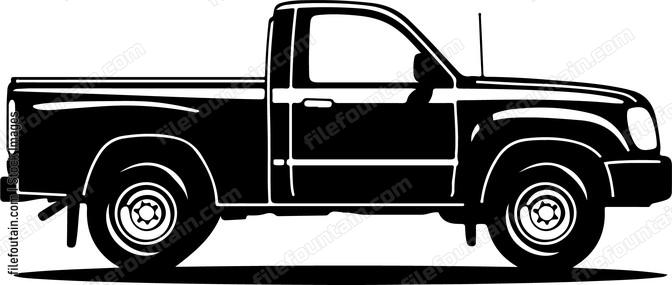 Pickup Truck Side View
