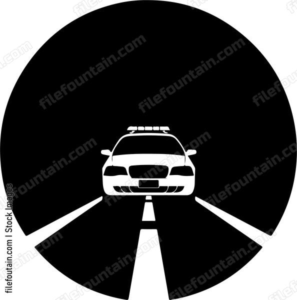 Police Car In Tunnel