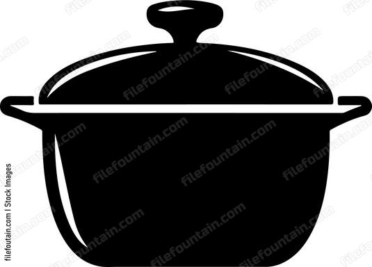 Pot with round lid