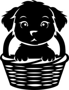 Puppy In Basket