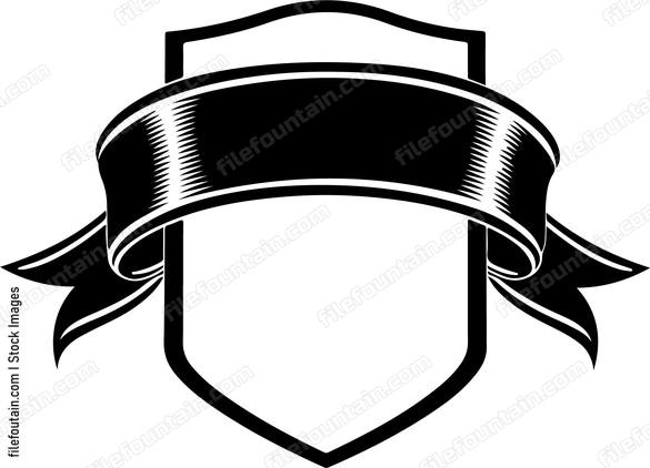 Retro Banner and Shield