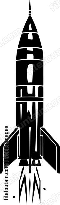 Retro rocket ship