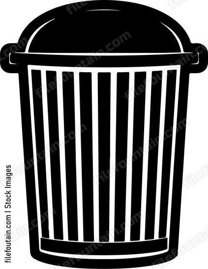Retro Trash Can