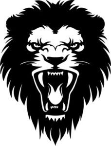 Roaring Lion Head Face