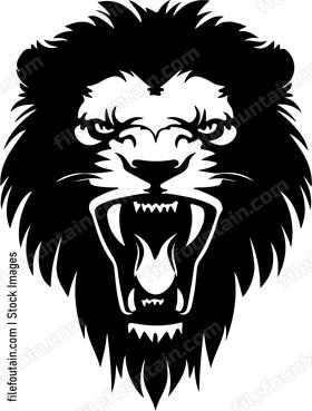 Roaring Lion Head Face