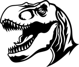Roaring t rex Head