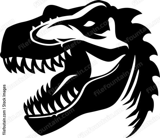 Roaring t rex Head