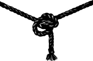 Rope tied in knot
