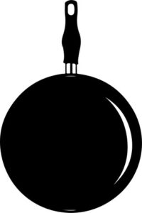 Round cooking pan with handle