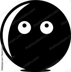 Round face with big eyes