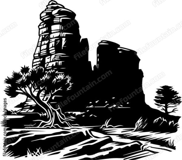 Sandstone Formation Landscape