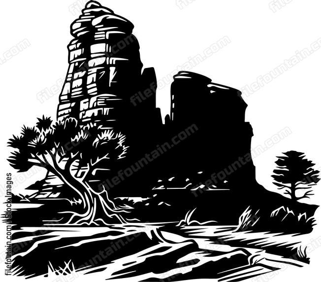 Sandstone Formation Landscape
