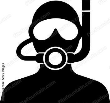 Scuba Diver Breathing Tube