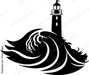 Sea Storm And Lighthouse