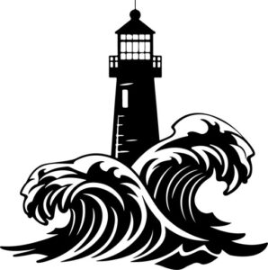 Sea Storm And Lighthouse