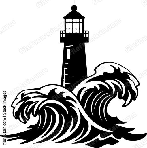 Sea Storm And Lighthouse