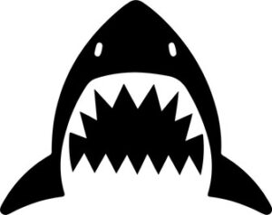 Shark with open mouth