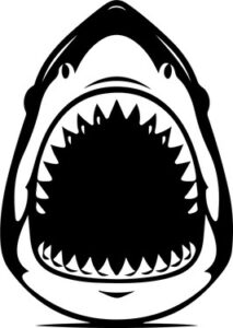 Shark with open mouth