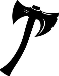 Sharp double bladed axe