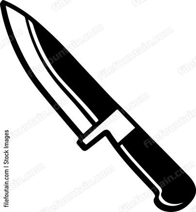 Sharp pointed kitchen knife