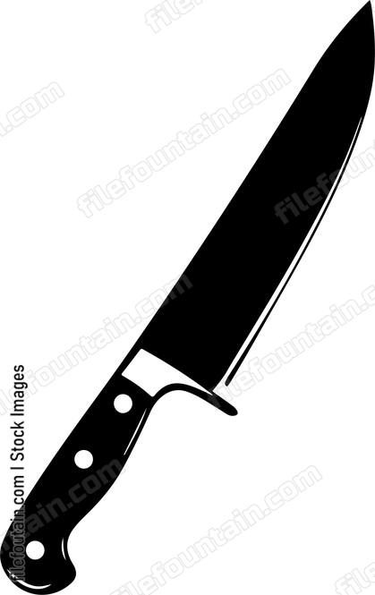 Sharp pointed kitchen knife