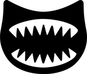 Sharp teeth in mouth