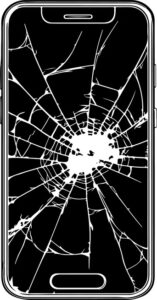 Shattered smartphone screen