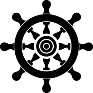 Ship steering wheel