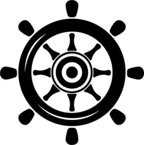 Ship steering wheel