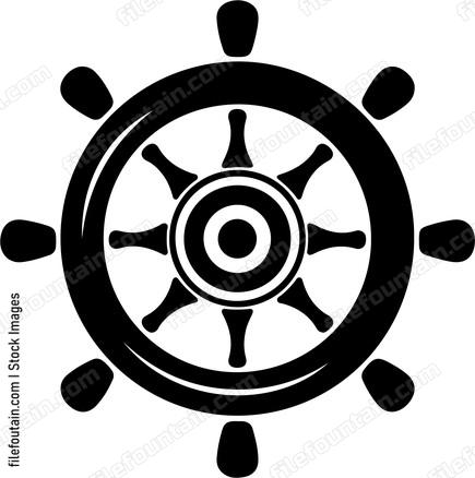 Ship steering wheel