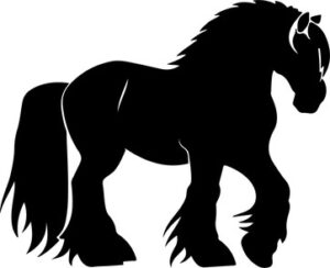 Shire Horse Silhouette