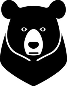 silhouette of bears head