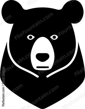 silhouette of bears head