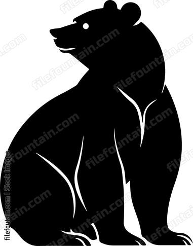 silhouette of bear