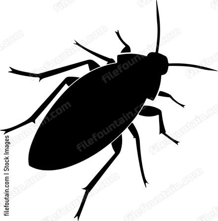 silhouette of cockroach