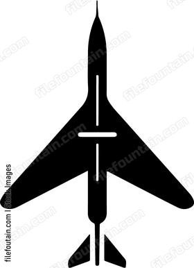 silhouette of deltwing jet