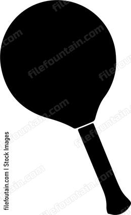 silhouette of ping pong paddle