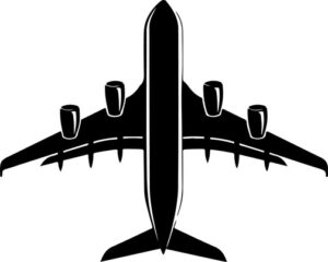 silhouette of plane