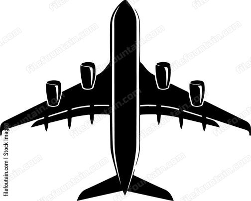 silhouette of plane